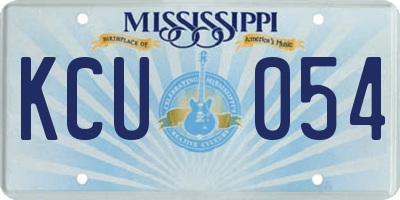 MS license plate KCU054
