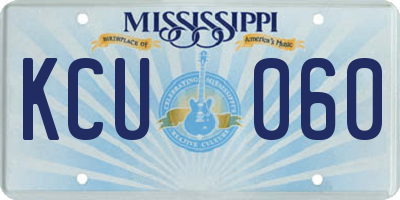 MS license plate KCU060