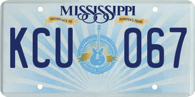 MS license plate KCU067