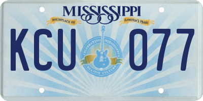 MS license plate KCU077
