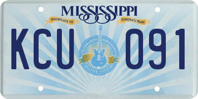 MS license plate KCU091