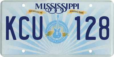 MS license plate KCU128