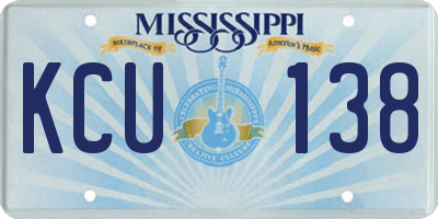 MS license plate KCU138