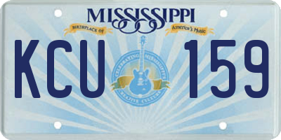 MS license plate KCU159