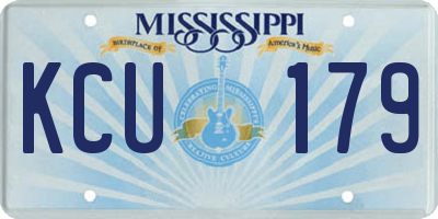 MS license plate KCU179