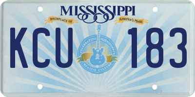 MS license plate KCU183