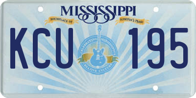 MS license plate KCU195