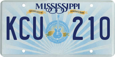 MS license plate KCU210