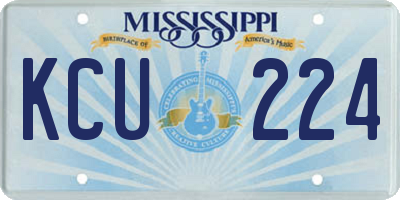MS license plate KCU224
