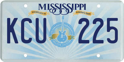 MS license plate KCU225