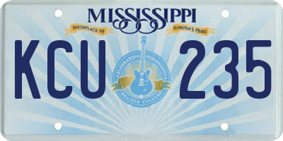 MS license plate KCU235