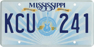 MS license plate KCU241