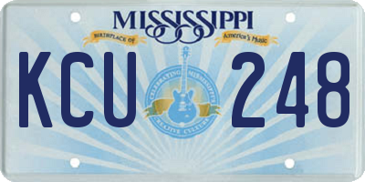 MS license plate KCU248