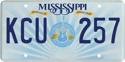 MS license plate KCU257