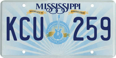 MS license plate KCU259