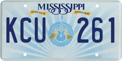 MS license plate KCU261