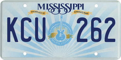 MS license plate KCU262