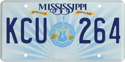 MS license plate KCU264