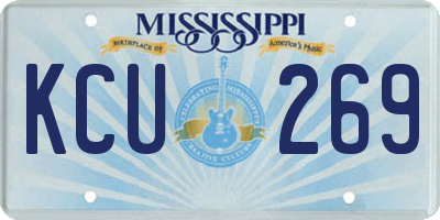 MS license plate KCU269