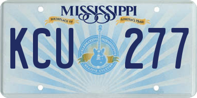 MS license plate KCU277