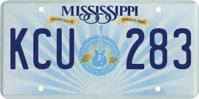 MS license plate KCU283