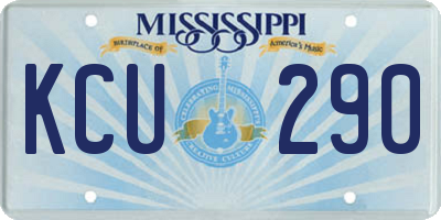 MS license plate KCU290