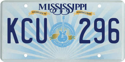 MS license plate KCU296