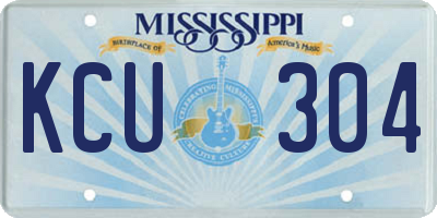 MS license plate KCU304