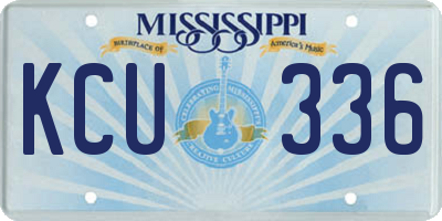 MS license plate KCU336
