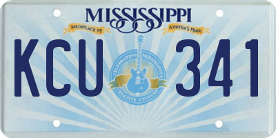 MS license plate KCU341