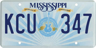 MS license plate KCU347