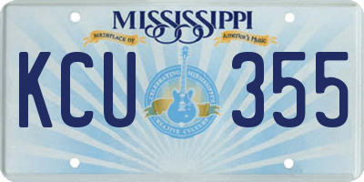 MS license plate KCU355