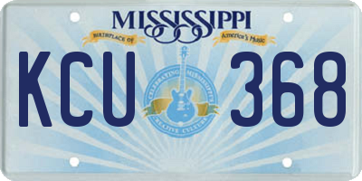 MS license plate KCU368
