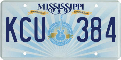 MS license plate KCU384