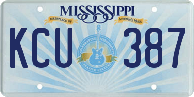 MS license plate KCU387
