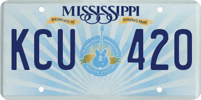 MS license plate KCU420