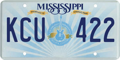 MS license plate KCU422