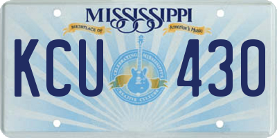 MS license plate KCU430