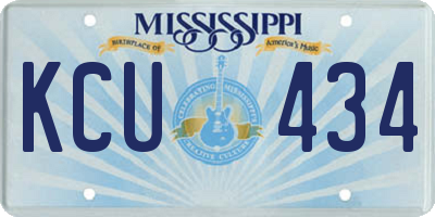 MS license plate KCU434