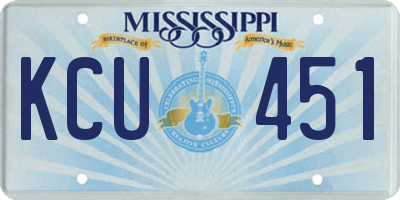 MS license plate KCU451