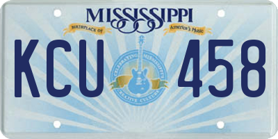 MS license plate KCU458