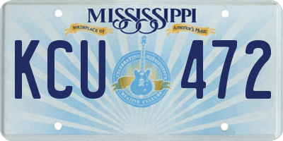 MS license plate KCU472