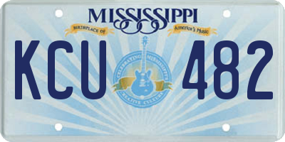 MS license plate KCU482