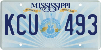 MS license plate KCU493