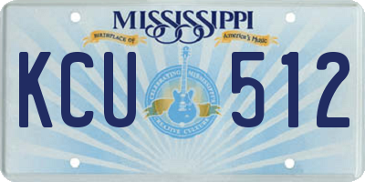 MS license plate KCU512