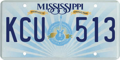 MS license plate KCU513