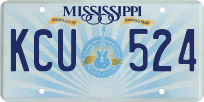 MS license plate KCU524