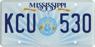 MS license plate KCU530