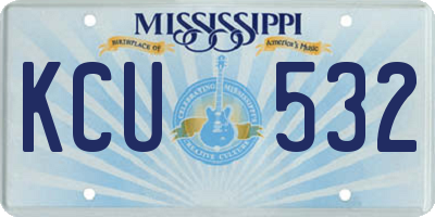 MS license plate KCU532