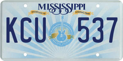 MS license plate KCU537
